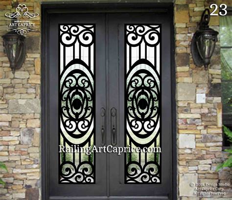 Doors Iron Grill Design Sample Wrought Iron Grills Steel Main Gate Design Front Door Design With