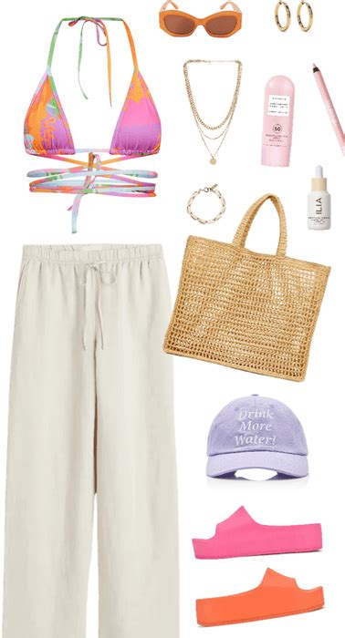 Beach Day Outfit Shoplook In 2022 Beach Day Outfits Outfits