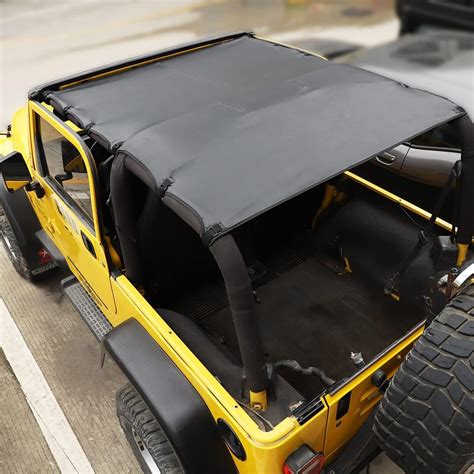 Amazon JeCar For TJ Soft Top Bikini Top Sunshade For