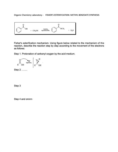 Solved Organic Chemistry Laboratory Fishers