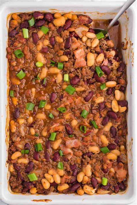 Baked Bean Casserole Types Of Beans Simply Stacie