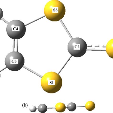 A Numbering Scheme And B Lateral View Of Optimized Structure Of DTT