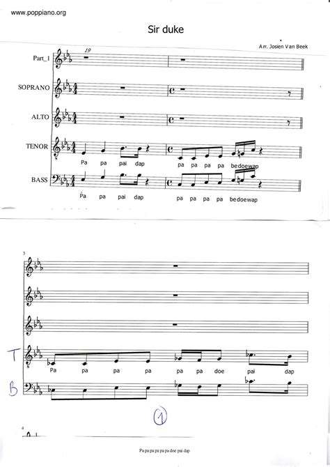 Stevie Wonder Sir Duke Sheet Music Pdf Free Score Download ★