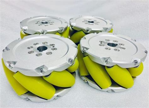 A SET Of 5 Inch Heavy Duty Industrial Mecanum Wheel With PU Roller And