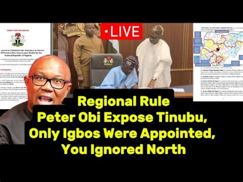 Peter Obi Expose Tinubu Only Igbos Were Appointed North Was Ignored