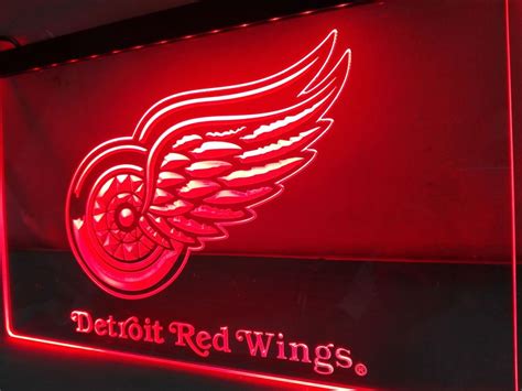 Detroit Red Wings Led Neon Light Sign Home Decor Crafts Neon Light Signs Led Neon Lighting Neon