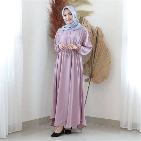 JFS GAMIS JUMBO 2021 ARESA DRESS GAMIS MOSSCREPE S M L XL XXL XXL