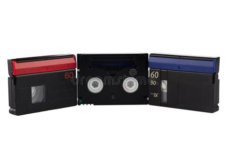 VHS Videocassette Is Put Into The Video Recorder To Watch The Video ...