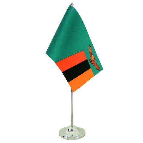 Zambia Satin Table Flag 6x9 MaxFlags Royal Flags