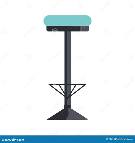 Side View of an Isolated Bar Chair Icon Vector Stock Vector ...