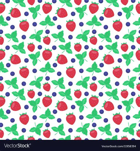 Berries Strawberry Seamless Patterns Royalty Free Vector