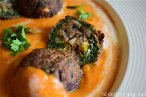 Spinach Mushroom Kofta Bliss Of Cooking Spinach Stuffed Mushrooms