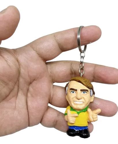 Boneco Bolsonaro Brasil Caricatura Chaveiro Parcelamento Sem Juros