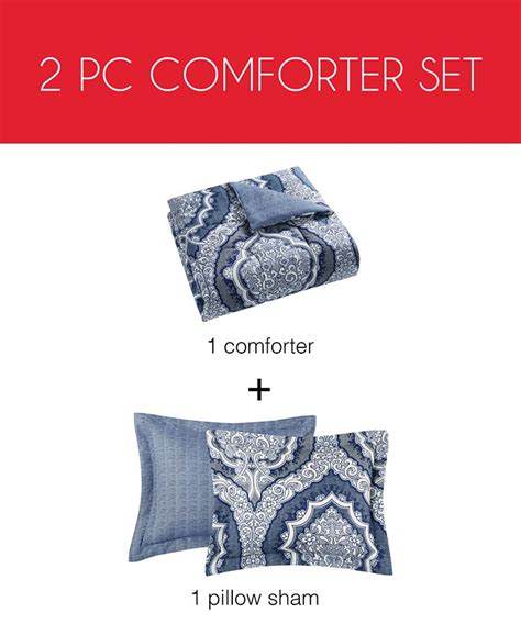 Pem America Closeout Dorchester 2 Pc Reversible Twintwin Xl Comforter Set Created For Macys