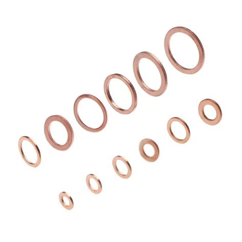 Pcs Assorted Solid Copper Car Engine Washers Crush Seal Flat Ring