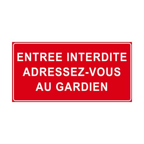 Panneau D Interdiction Entr E Interdite Gravure Concept