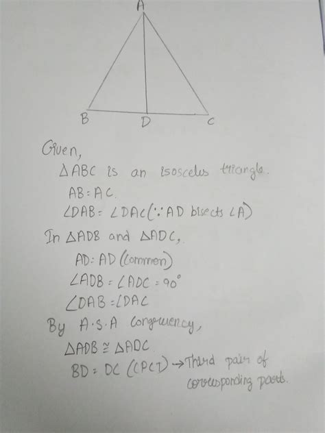 Bisectors Of Angle B And Angle C Of A Triangle Abc Intersect Each Other E