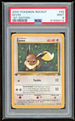 Eevee St Edition Team Rocket Psa Mint Pokemon Card Tcg