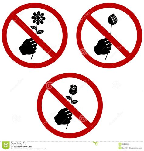 Don't Pick Flowers icon Red Sign, Peace Symbol, Signage, Mood Board, Royalty Free Stock Photos ...