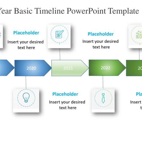 Five Year Basic Timeline template - Slidevilla