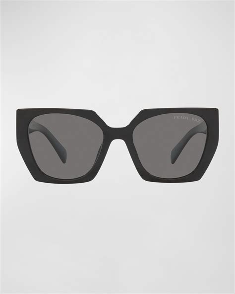 Prada Geometric Rectangle Acetate Sunglasses Neiman Marcus