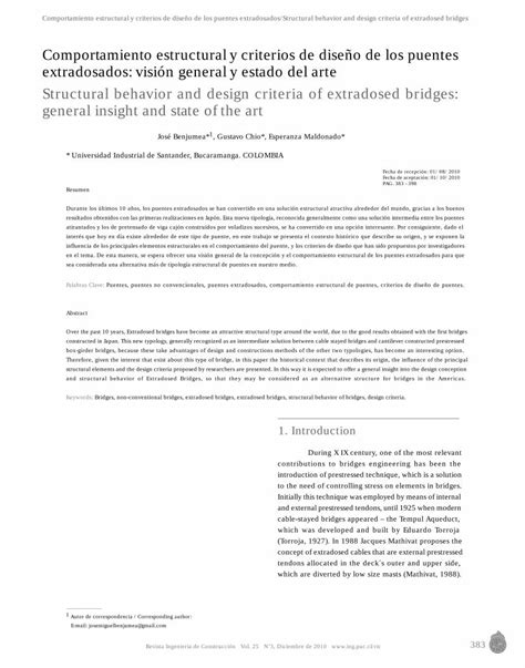 Pdf Comportamiento Estructural Y Criterios De Diseo De Los Puentes