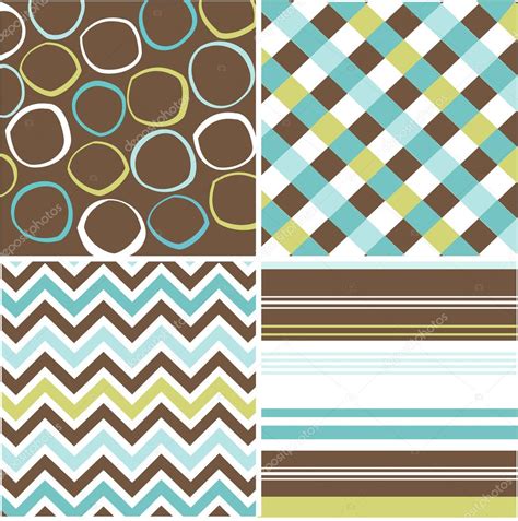 Seamless Patterns With Fabric Texture Stock Vector Image By ©lemony