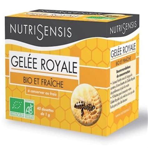 Gelée royale bio fraiche 40 unidoses Nutrisensis