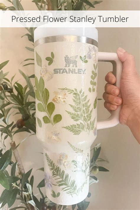 Pressed Flower Personalized Stanley Tumbler Cup 30 Oz 40 Oz Etsy In