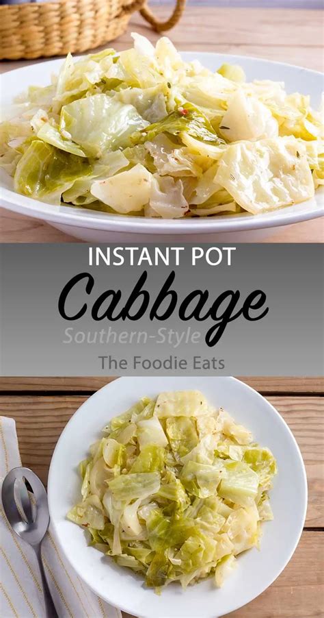 Instant Pot Cabbage With Southern Style Recipe Instant Pot Cabbage Recipe Vegan Instant Pot