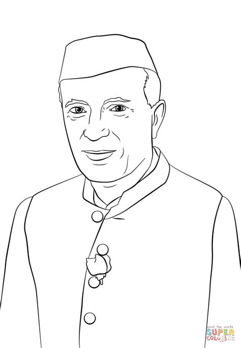 Jawaharlal Nehru coloring page | Free Printable Coloring Pages