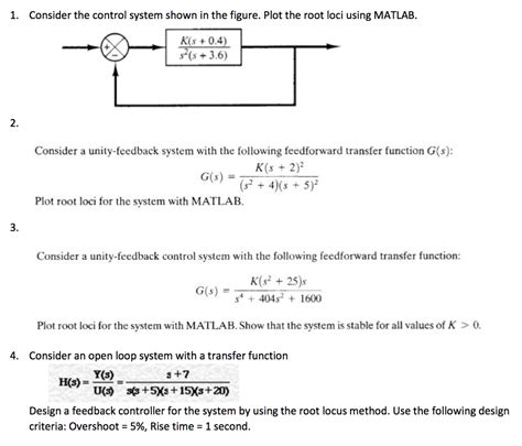 Solved 1 Consider The Control System Shown In The Figure Chegg