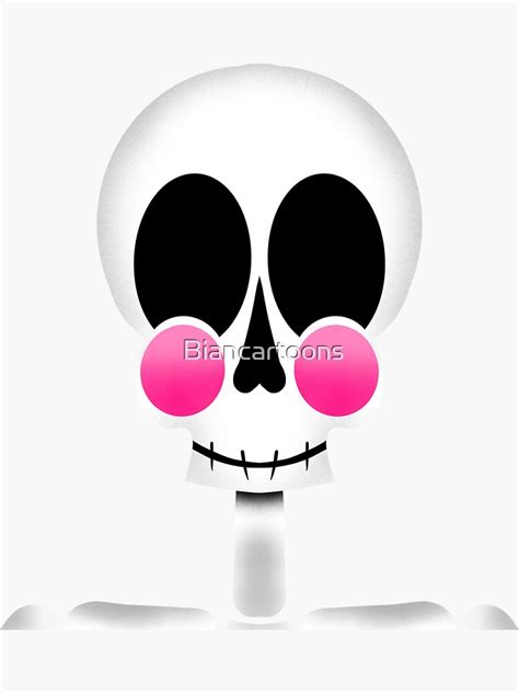 "Mr. Skelly Bones" Sticker by Biancartoons | Redbubble