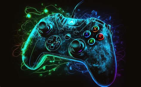 Premium AI Image | A blue xbox controller with the words xbox on the bottom