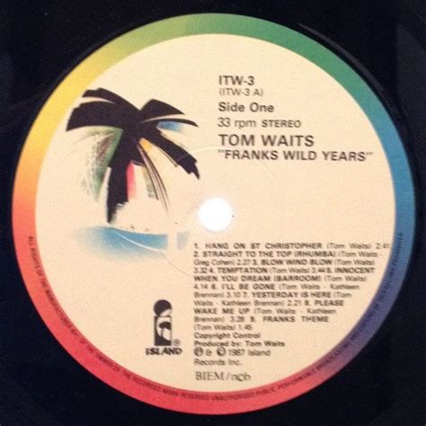 Tom Waits Franks Wild Years NO Cover