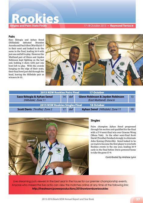 Bowls Nsw Annual Report By Bowls Nsw Issuu