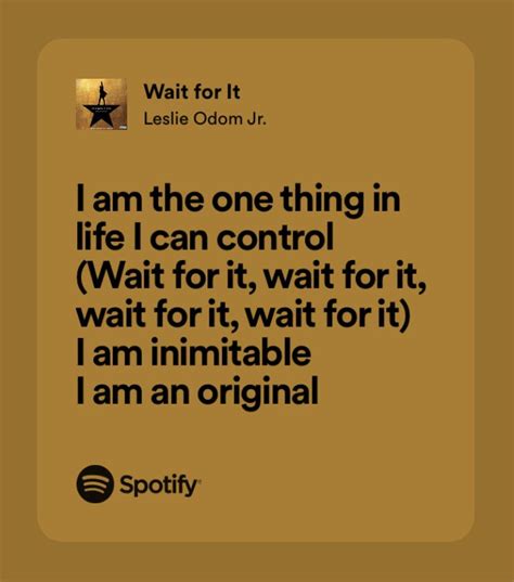 Wait For It by Hamilton OBC | Hamilton lyrics, Hamilton musical quotes ...