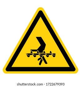 Warning Hand Crush Hazard Symbol Sign Stock Vector Royalty Free