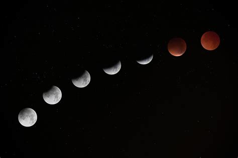 The Moon Turning Red during a Lunar Eclipse at Telscombe Cliffs ...