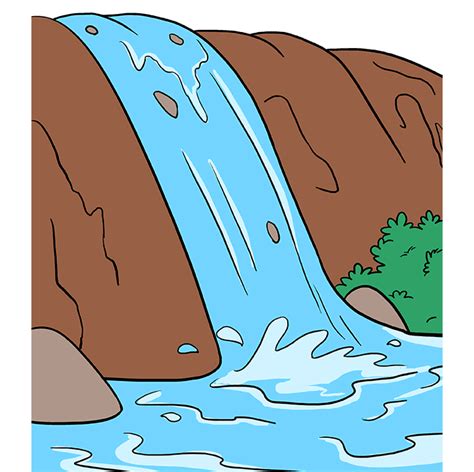 Simple Waterfall Drawing