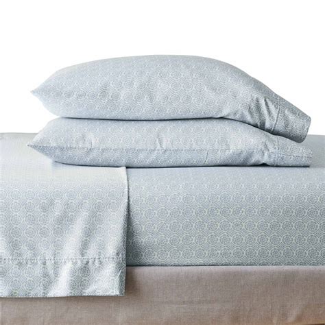 Better Homes And Gardens 100 Cotton Sateen 300 Thread Count Sheet Set Full Suzani Blue Water