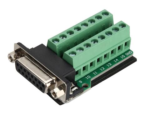 D Sub Db15 Da 15 Connector Female Met Schroef Terminals Domoticx