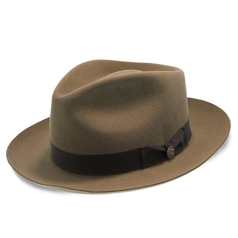 Mens Stetson Chatham Wool Felt Fedora Hat 238 In Brim