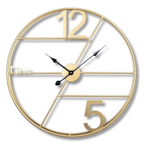 Round 60 Cm Metal Wall Clock Foter