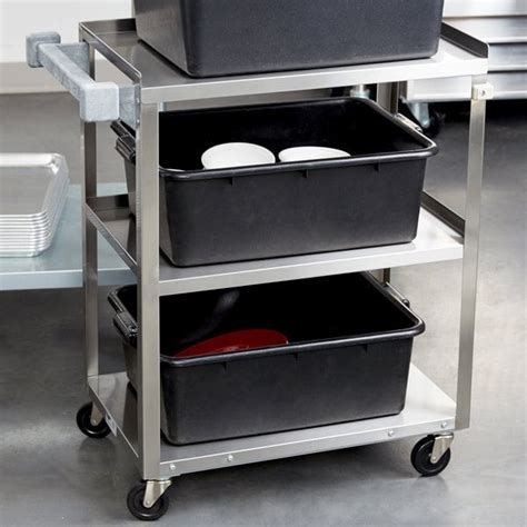 Vollrath 97120 Stainless Steel 3 Shelf Medium Duty Cart 27 12 X 15