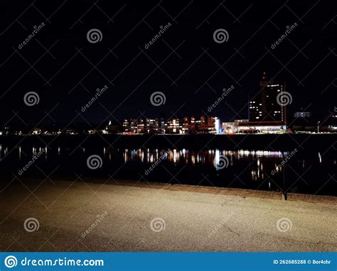 City Riverside Beautiful Night View Stock Photo - Image of city, night ...