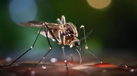 Feche A Foto De Um Mosquito Sugando Sangue Da Pele Foto Premium