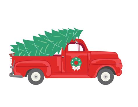 El significado de Camión rojo transportando un árbol de Navidad se