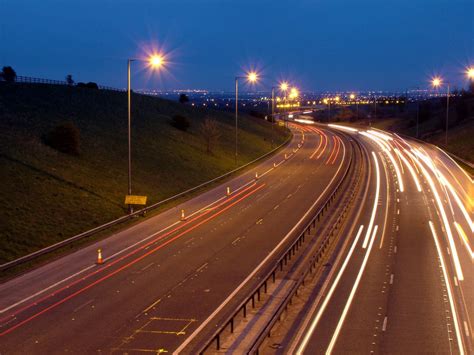 Free Motorway At Night Stock Photo