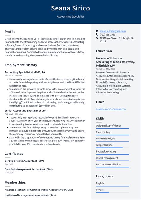 Accounting Specialist Cover Letter Samples And Templates